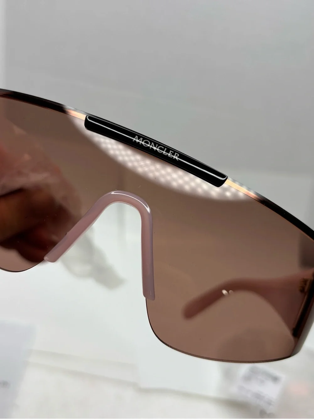 Authentic Moncler Ombrate ML0247 72E Pink and Gold Frames Smoky Lens Sunglasses